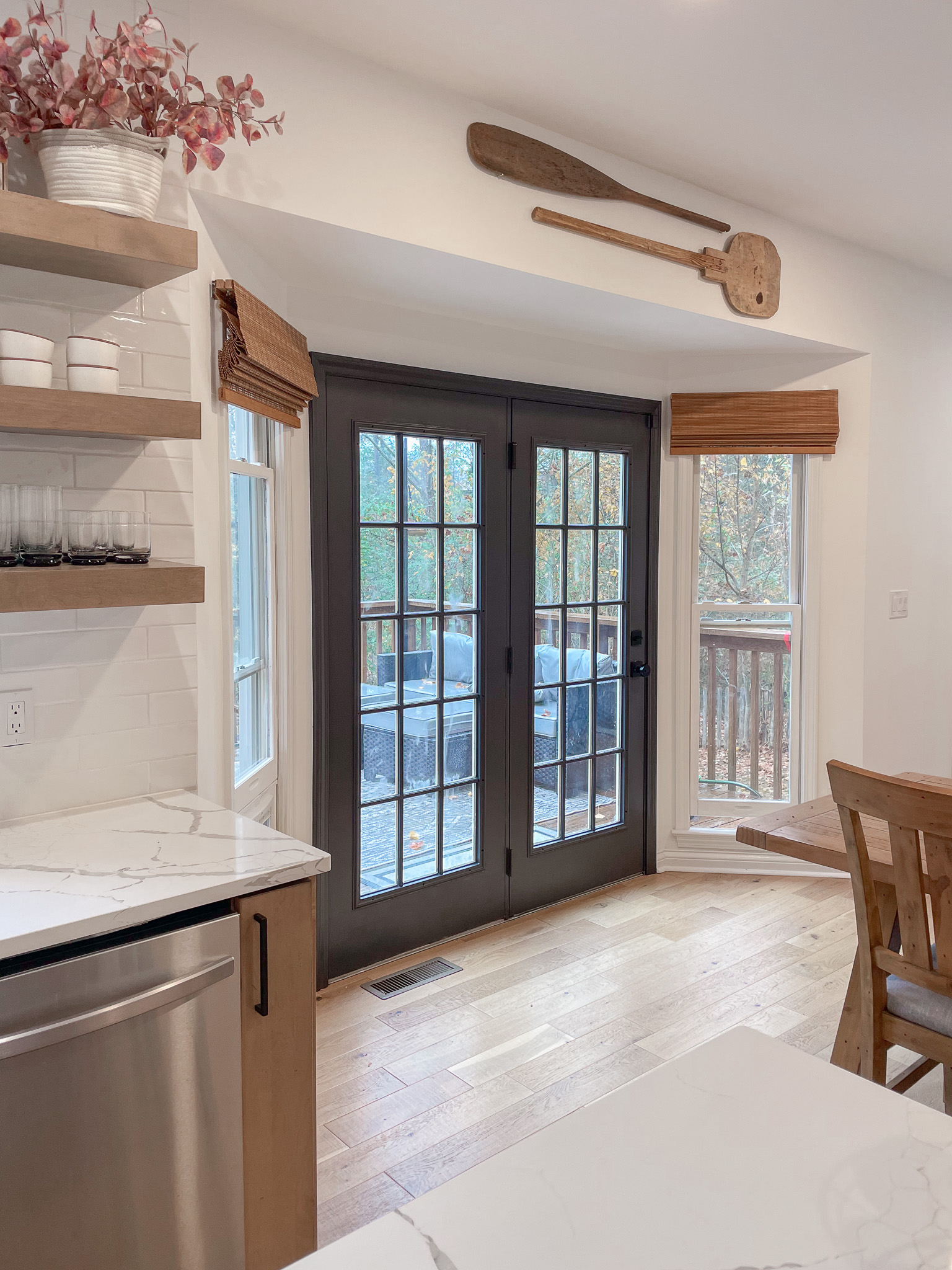 Breakfast Nook Idea - How to Paint French Doors - Liz Pacini